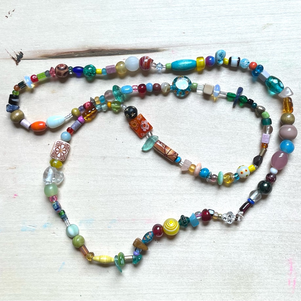 Handmade Glass Necklace | Glass Chunkies One Of A Kind Readymade Necklace